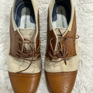 Ellington Brown and Cream Men's Oxfords